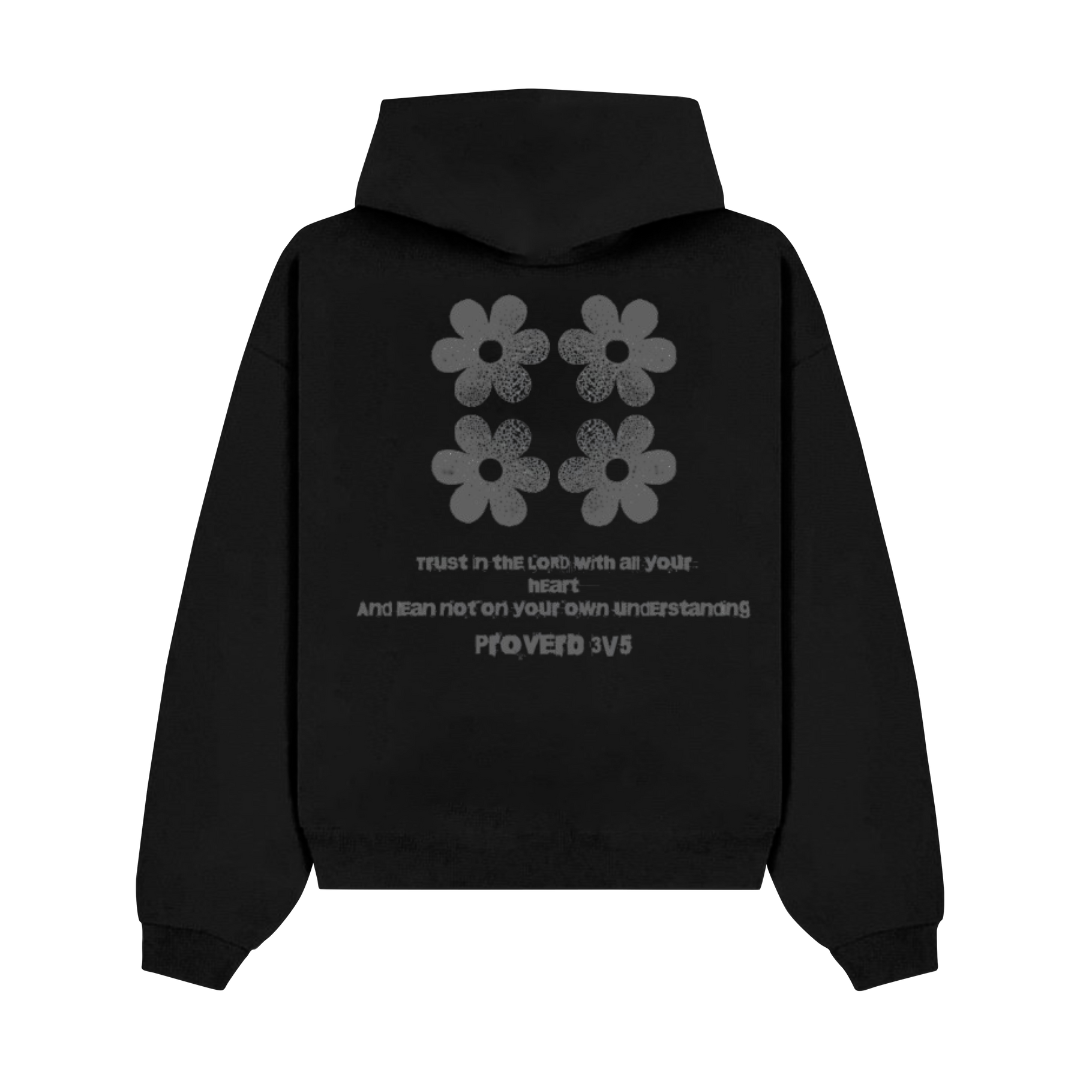 Proverb 3:5 Hoodie Black - Back
